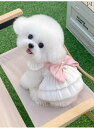 犬服 ドレス スカート ワンピース ドッグウェア かわいい おしゃれ ペット 夏 通気性 快適 猫 猫 ピンク 小型犬