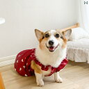 犬服 ドレス ワンピース ドッグウェア かわいい おしゃれ ペット 夏 スカート 小型犬 レッド ピンク