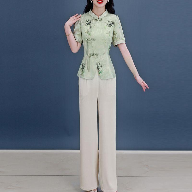 精巧 セットアップ 夏 チャイナ風 フレッシュ 西洋風 セットアップ