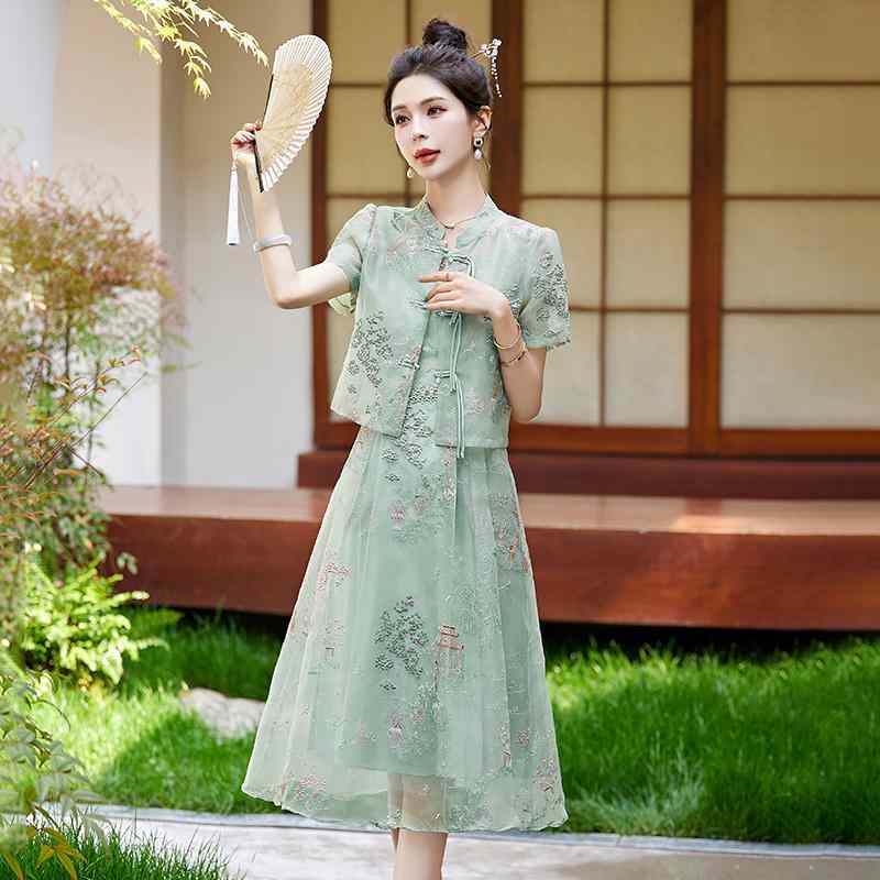 チャイナ ドレス 社交界 精巧 スカート