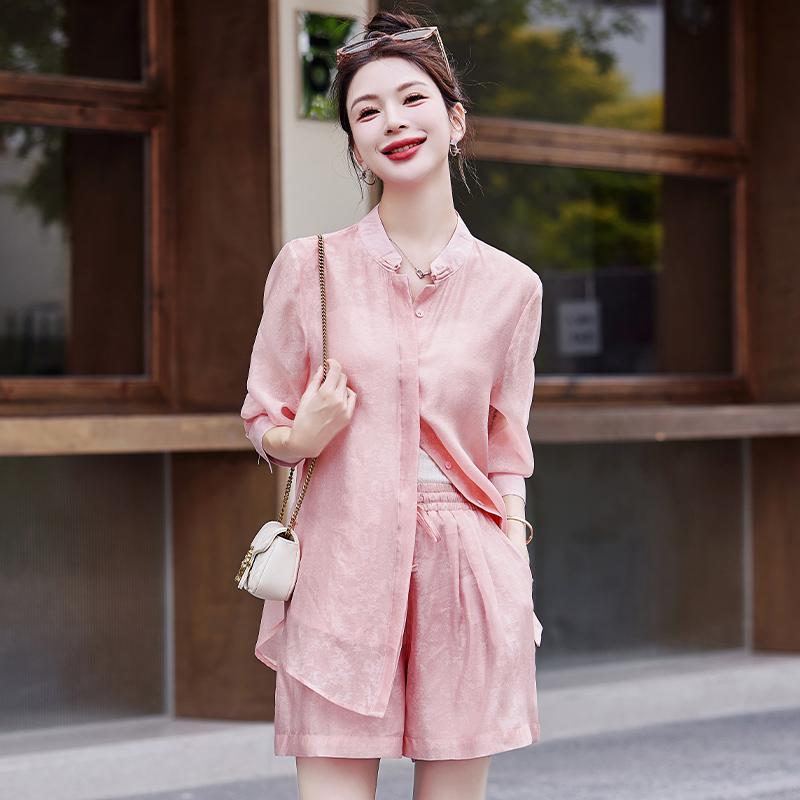 ズボン パンツ ショート カジュアル セットアップ 夏 風 2点 セット