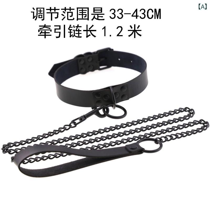 チョーカー レディース ネックレス アクセサリー ゴシック ゴスロリ 地雷 Pu レザー ダーク チェーン コスプレ 装飾