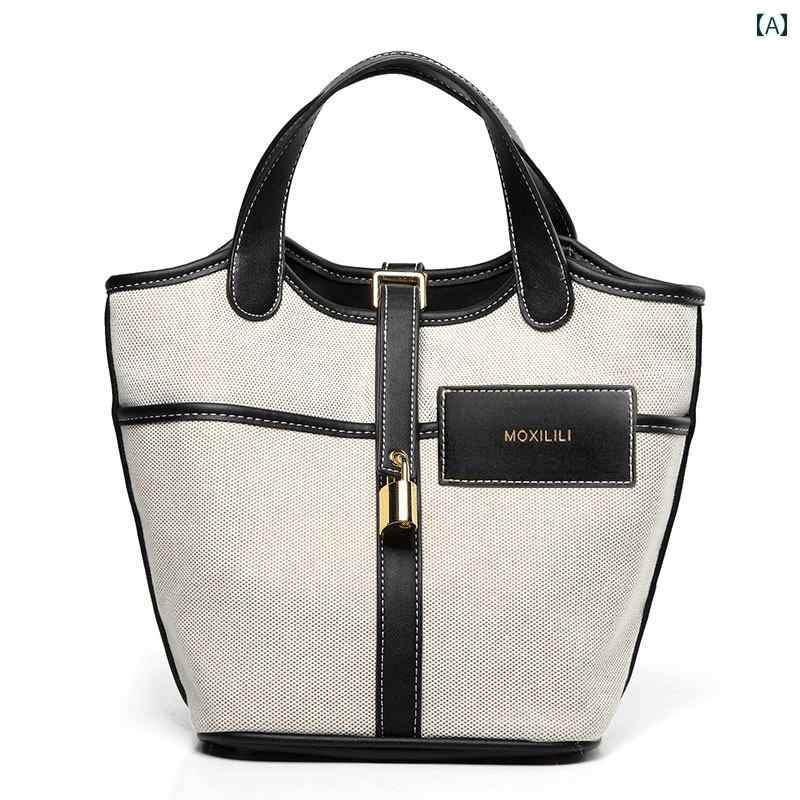 ハンドバッグ レディース おしゃれ 鞄 キャンバス ショルダーバッグ 斜めがけ ブラック ブラウン ホワ..