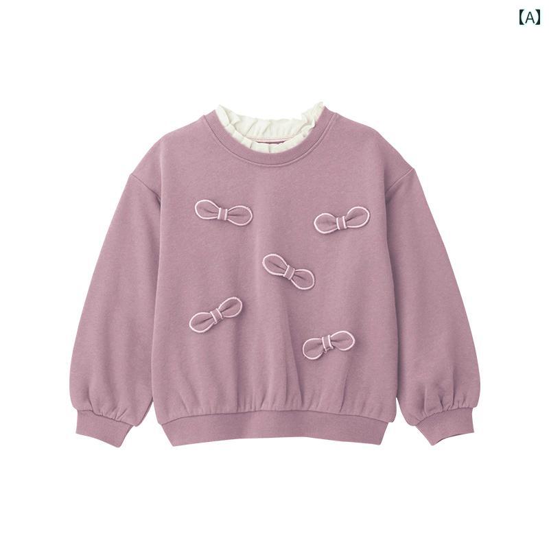 キッズ トレーナー 子供服 女の子 スウェット トップス 春秋 コットン ファッション イエロー ブルー ..