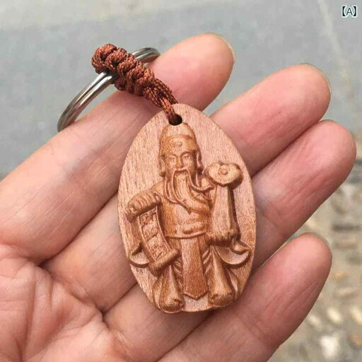 財神 キーホルダー 富の神 ピーチウッド ペンダント 木 ネックレス メンズ レディース ギフト レッド ブラウン 財神 キーホルダー 富の神 ピーチウッド ペンダント 木 ネックレス メンズ レディース ギフト レッド ブラウン