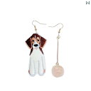 ピアス シンプル 小さめ かわいい 犬 犬 アクセサリー 韓国 ミニ おしゃれ レディース レディース レトロ ドッグ 小ぶり 個性 刺繍 両耳 もこもこ 茶 1ペア