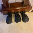 ピアノペダルカバー グランド 補助 黒 無地 PU 合皮 レザー キルティング 厚手 裏起毛 柔らかい 保護 傷 防止 防塵 3点セット 演奏会 教室 普段使い...