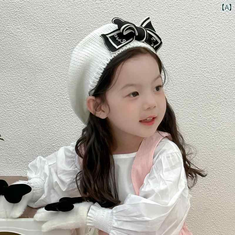 キッズ ベビー ベレー帽 女の子 帽子 春秋冬 男の子 子供 女の子 赤 黄 青 防寒 暖かい あったか ボーイズ アクリル ショッピング リボン パンダ 苺
