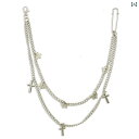 ウォレットチェーン アメカジ レディース メンズ ストリートファッション ヒップホップ メタルチェーン アクセサリー 黒 蝶 おしゃれ