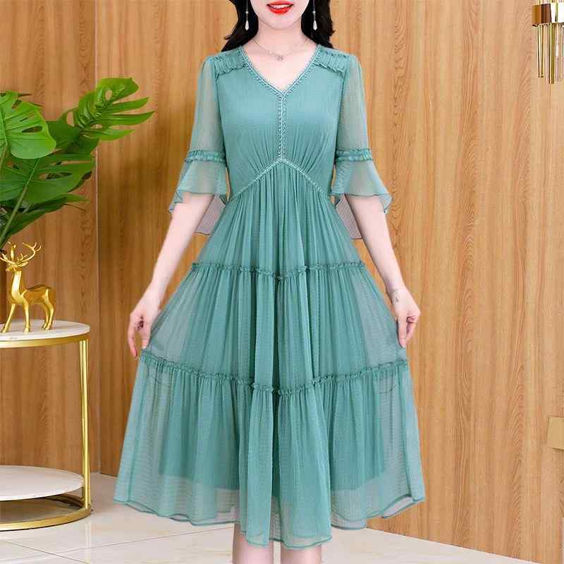 レディース ファッション 夏 エレガント 上品 おしゃれ ドレス 精巧 軽量 涼しい 涼しい 涼しい スカート