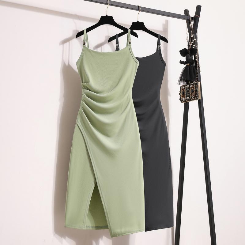 レディース ファッション おしゃれ 夏 ストラップレス イレギュラー サスペンダー スカート ドレス