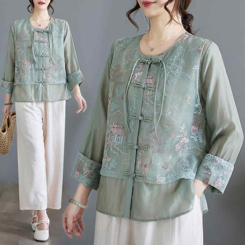 レディース ファッション おしゃれ 婦人服 夏 トップス 風 Vネック アンティーク Tシャツ