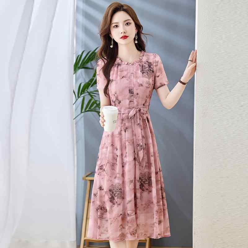 レディース ファッション おしゃれ 上品 きれいめ 婦人服 上流 ガーゼ ドレス フェミニン スカート