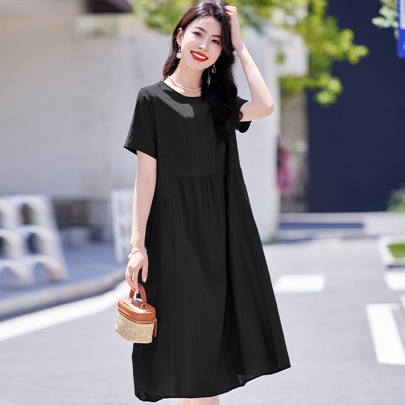 レディース ファッション 夏 エレガント 上品 おしゃれ 黒 ドレス 美しい スカート