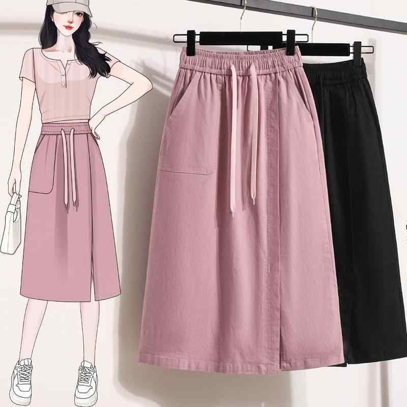 レディース ファッション おしゃれ 夏 スリット デニムスカート 太 着痩せ aライン スカート