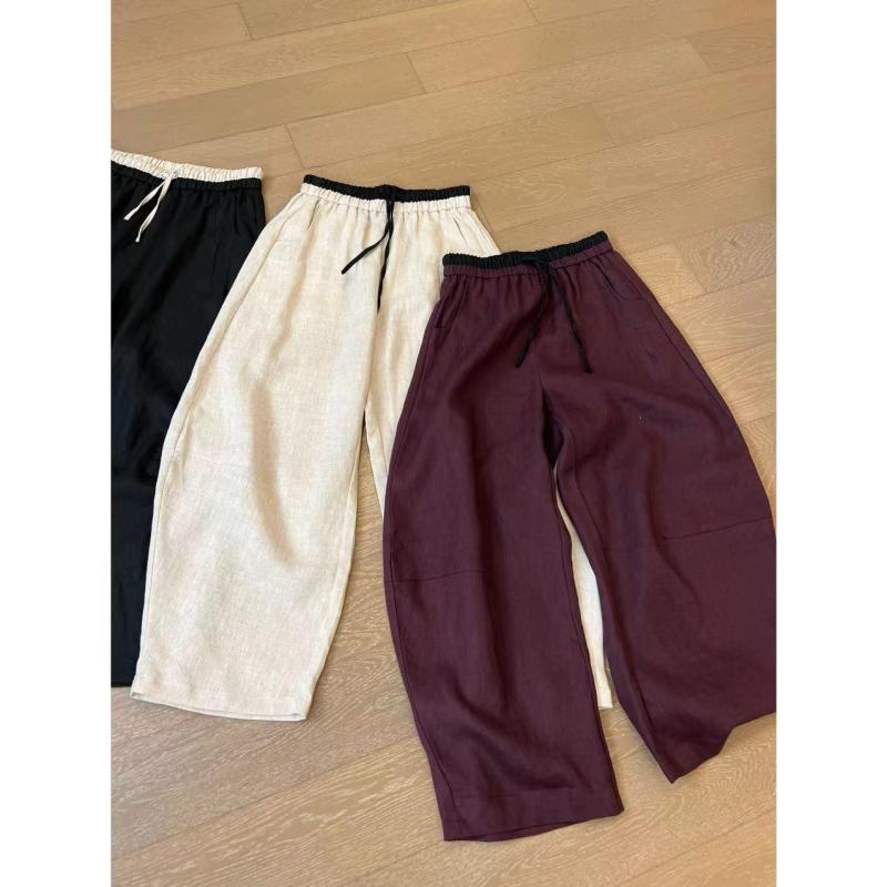 レディース ファッション おしゃれ 梨型 体型 夏 ゆったり スリム 九分丈 パンツ 小さめ コント カラー..