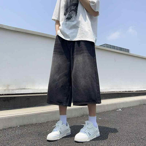 夏 アメリカ ストリート ジーンズ 薄手 涼しい 涼しい ショート パンツ スポーツ アウターウェア クロップドパンツ トレンディ 夏 アメリカ ストリート ジーンズ 薄手 涼しい 涼しい ショート パンツ スポーツ アウターウェア クロップドパンツ トレンディ