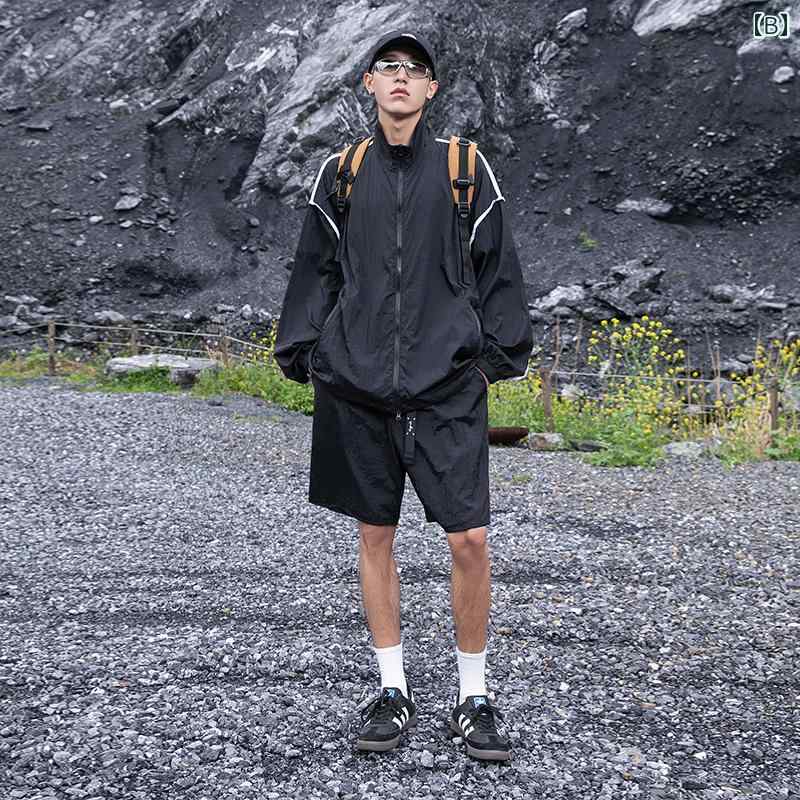 カップル 日焼け防止 服 夏 抗UV ジャケット セットアップ 屋外 釣り 日焼け防止 服 セット