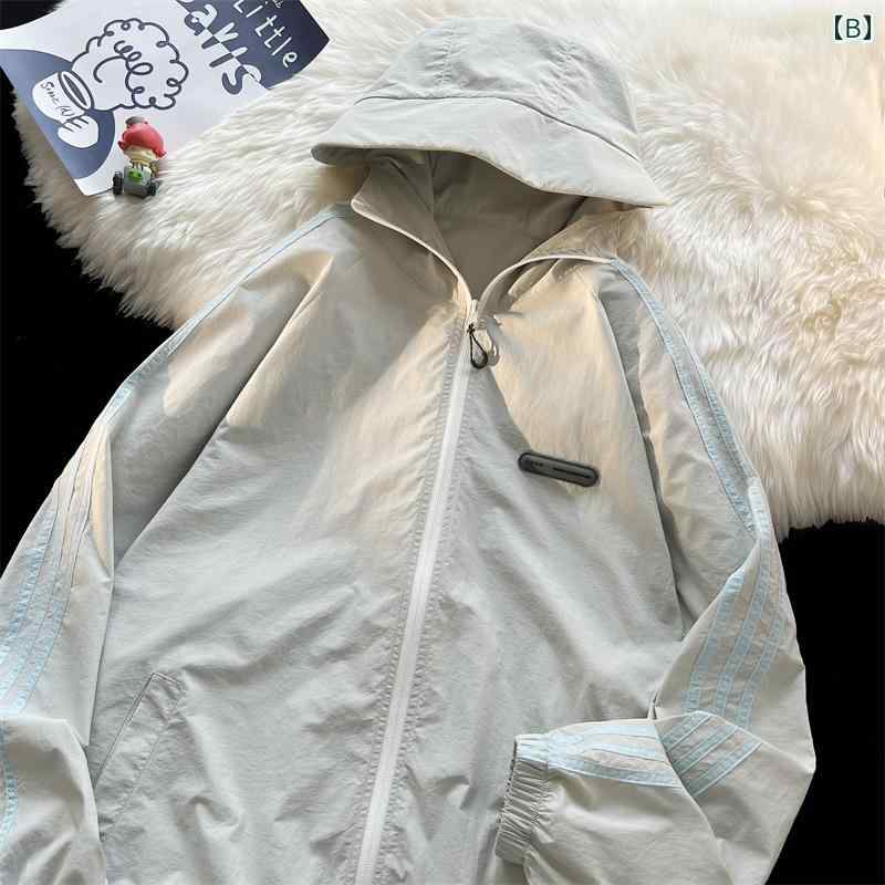 日焼け防止 服 夏 薄手 涼しい 通気 抗UV ひんやり 涼しい 快適 日焼け防止 服 アウトドア スポーツ ジャケット トレンディ