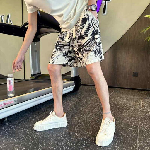 ショート パンツ 夏 薄手 涼しい アウター ビーチ パンツ トレンド ストレート パンツ ひんやり 涼しい 快適 レトロ プリント パンツ ショート パンツ 夏 薄手 涼しい アウター ビーチ パンツ トレンド ストレート パンツ ひんやり 涼しい 快適 レトロ プリント パンツ