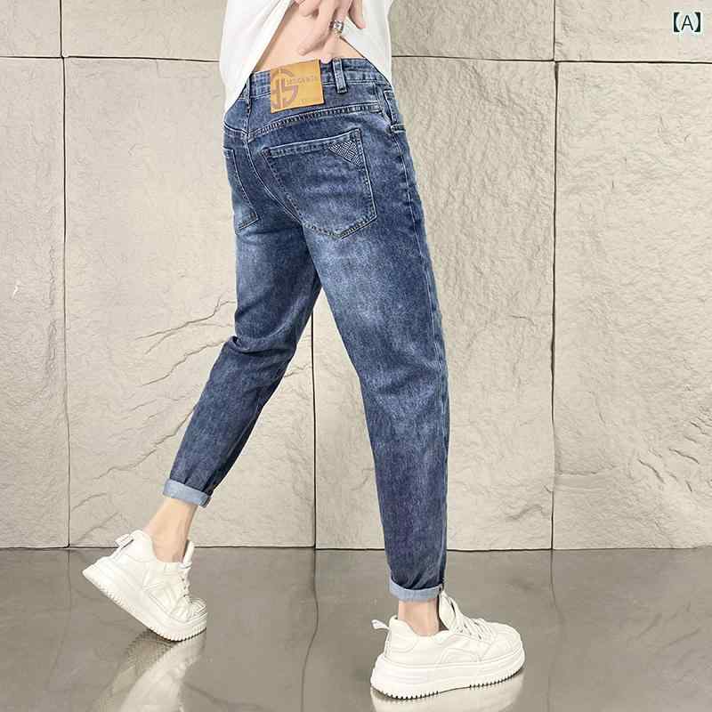 春夏 ストレート 軽量 涼しい カラーストレッチ 大きいサイズ 九分丈 トレンディ 裾細 パンツ