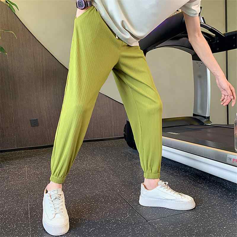 強力 粒 ひんやり 涼しい 快適 スポーツ パンツ 夏 薄手 涼しい 快適 九分丈 パンツ トレンディ 速乾 レッグ パンツ