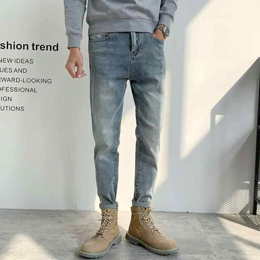 メンズ ファッション カジュアル おしゃれ 秋 ジーンズ スリムフィット クロップド パンツ ストレッチ アメリカン ストリート ストレート クラシック パンツ メンズ ファッション カジュアル おしゃれ 秋 ジーンズ スリムフィット クロップド パンツ ストレッチ アメリカン ストリート ストレート クラシック パンツ