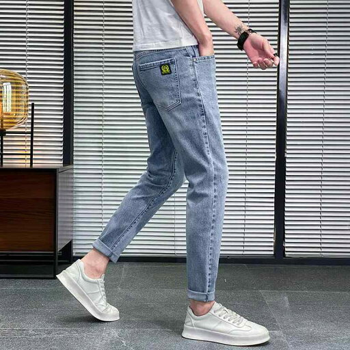 メンズ ファッション カジュアル おしゃれ ジーンズ ストレート パンツ 夏 薄手 涼しい トレンディ 裾細 九分丈 パンツ メンズ ファッション カジュアル おしゃれ ジーンズ ストレート パンツ 夏 薄手 涼しい トレンディ 裾細 九分丈 パンツ