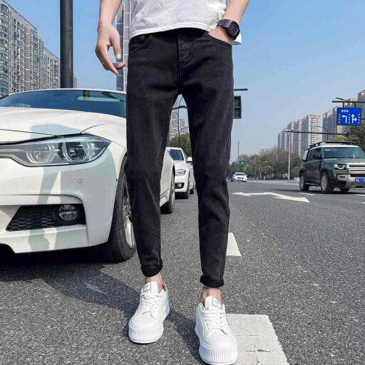 メンズ ファッション カジュアル おしゃれ 春秋 スリムフィット 裾細 ジーンズ 韓国 トレンディ 薄手 涼しい 黒 ロング パンツ メンズ ファッション カジュアル おしゃれ 春秋 スリムフィット 裾細 ジーンズ 韓国 トレンディ 薄手 涼しい 黒 ロング パンツ
