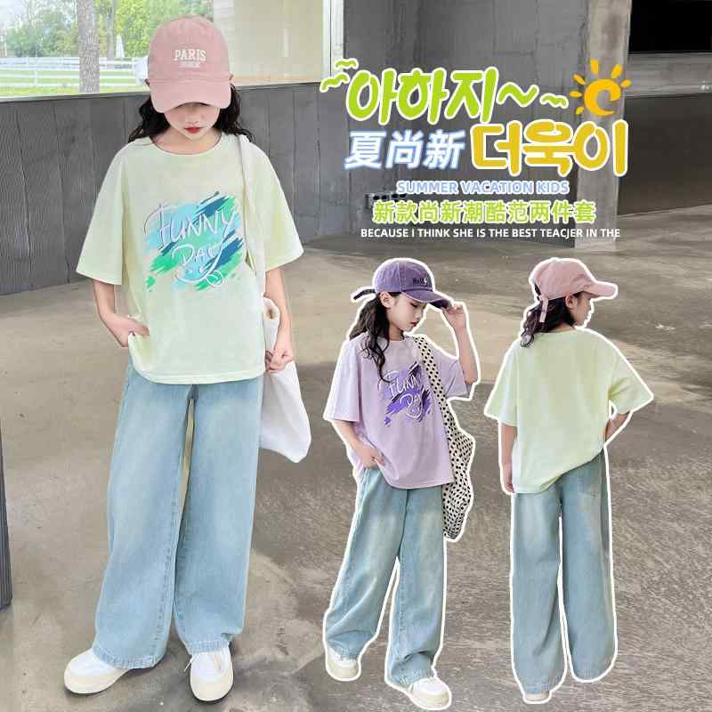 女の子 ファッション キッズ 半袖 Tシャツ 夏 服 子供 トップス 薄手 涼しい 服 大きめ 子供 夏 半袖 服