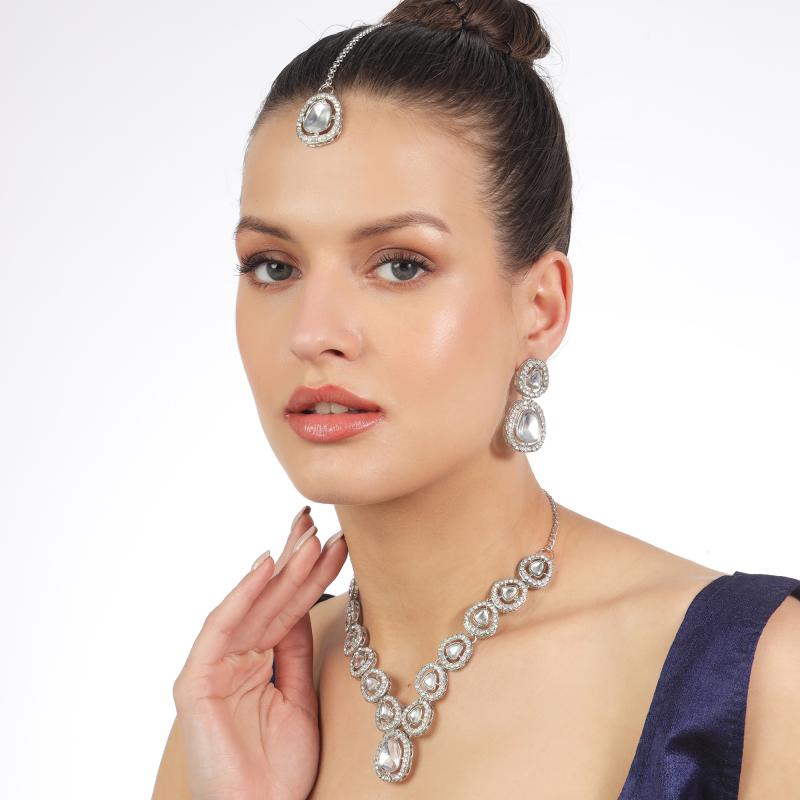 レディース アクセサリー 大ぶり インド ジュエリー 頑丈 ネックレス イヤリング アイブロウ ペンダン..