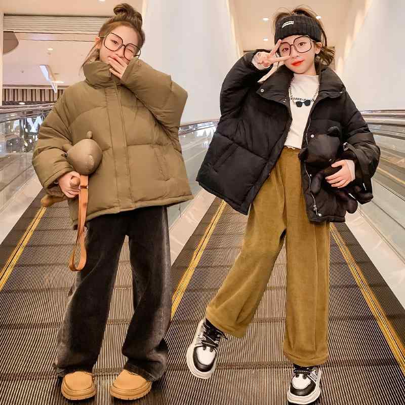 キッズ アウター 女の子 カジュアル おしゃれ 暖かい ホワイト ダウン ジャケット 冬 子供 厚手 パン ジャケット レディース 冬 ジャケット