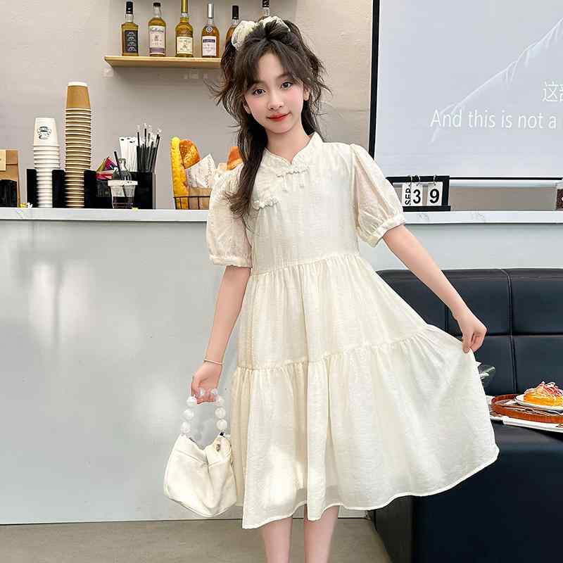 ワンピース 女の子 夏 かわいい ドレス 服 子供 スカート 子供服 チャイナ風 子供 スカート トレンド