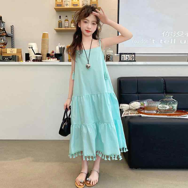 ワンピース 女の子 夏 かわいい ドレス ドレス サスペンダー スカート 子供 海辺 スカート ホリデー