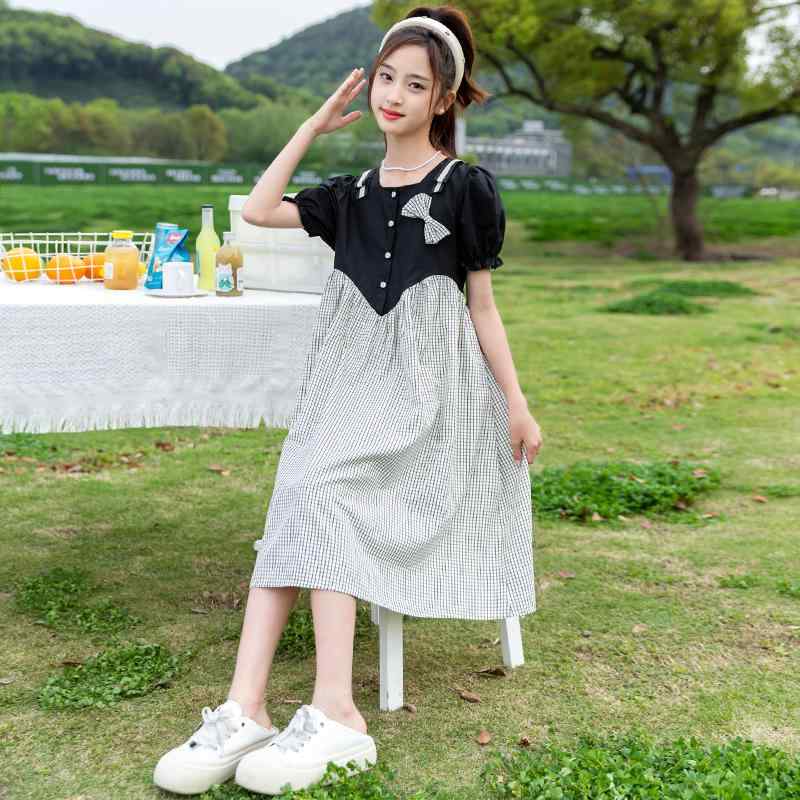 ワンピース 女の子 夏 かわいい プリンセス ドレス 子供 ドレス パフスリーブ スカート