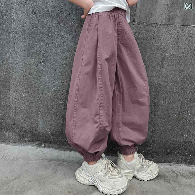 キッズ ズボン 女の子 カジュアル おしゃれ パンツ 子供 夏 薄手 涼しい 韓国