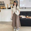 女の子 ファッション キッズ 夏 セットアップ 薄手 涼しい 子供 シャツ 2点 セット 韓国 夏 服 子供