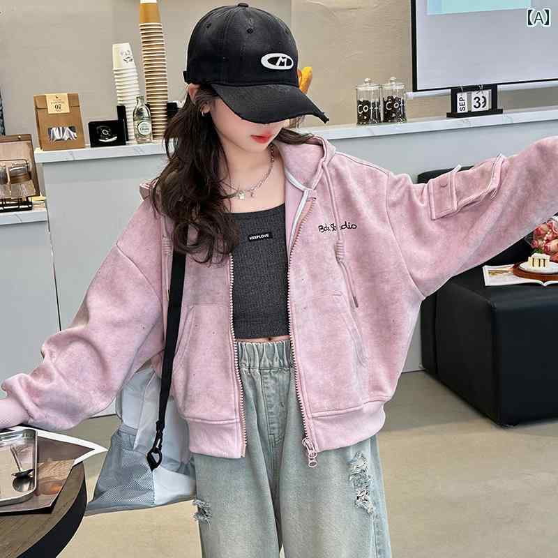 キッズ ファッション 女の子 おしゃれ カジュアル ジャケット 春秋 子供 春 トップス 韓国 子供 春 スウェット