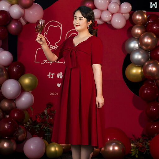ぽっちゃり ファッション レディース おしゃれ 体型カバー 花嫁 妊婦 ウェディング 婚約 ドレス ハイウエスト バーガンディィィ ドア 大きいサイズ 乾杯 ドレス ぽっちゃり ファッション レディース おしゃれ 体型カバー 花嫁 妊婦 ウェディング 婚約 ドレス ハイウエスト バーガンディィィ ドア 大きいサイズ 乾杯 ドレス