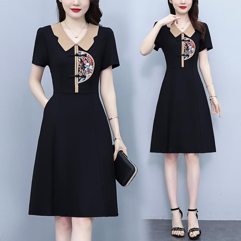 レディース ファッション 半袖 ドレス 夏 スリム フレッシュ スカート