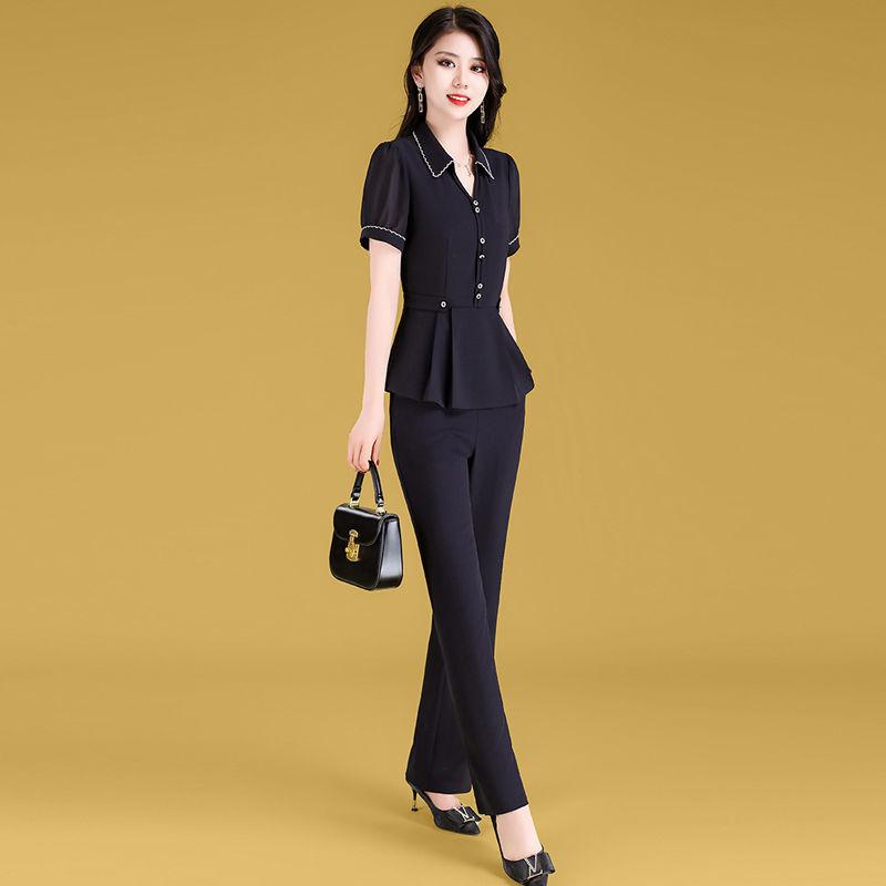 セットアップ レディース 夏 シフォン カジュアル ファッション 2点セット