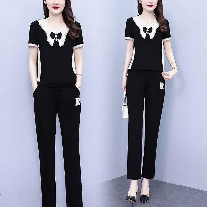 レディース セットアップ ぽっちゃり 人 体型カバー 着痩せ カジュアル 夏 大きいサイズ 婦人服 おしゃれ スポーツ 2点セット