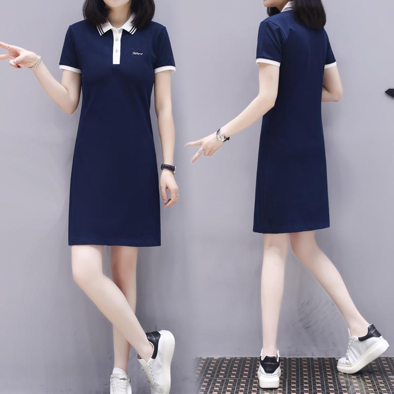 ワンピース レディース 体型カバー ファッション 韓国 シンプル ドレス 夏 カジュアル スポーツ 綿 小さめ Tシャツ スカート スリム