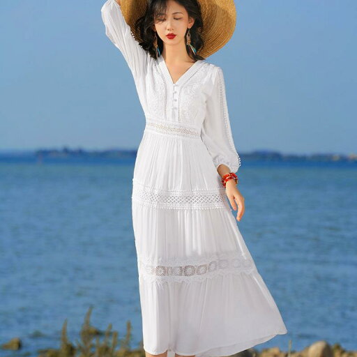 ワンピース レディース 体型カバー ファッション 白 フェアリー ロング エル ハイ 着 シーサイドレス ドレス 休暇 青 海 砂漠 旅行 写真 ビーチ ドレス ワンピース レディース 体型カバー ファッション 白 フェアリー ロング エル ハイ 着 シーサイドレス ドレス 休暇 青 海 砂漠 旅行 写真 ビーチ ドレス