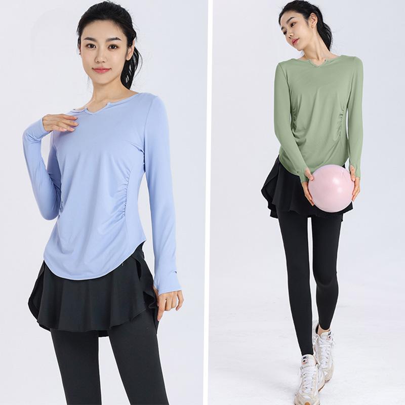 スポーツウェア レディース おしゃれ フィットネス ジム アウトドア 運動 セットアップ 春秋 長袖 ヨガ トレーニング ゆったり 大きいサイズ 体型カバー