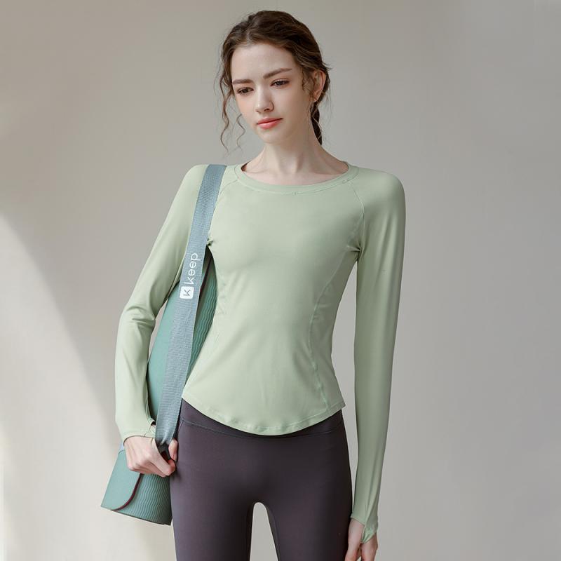 フィットネスウェア レディース スポーツ 運動 春夏 長袖 トップス 速乾 タイトフィット 朝 ランニング ヨガ 服