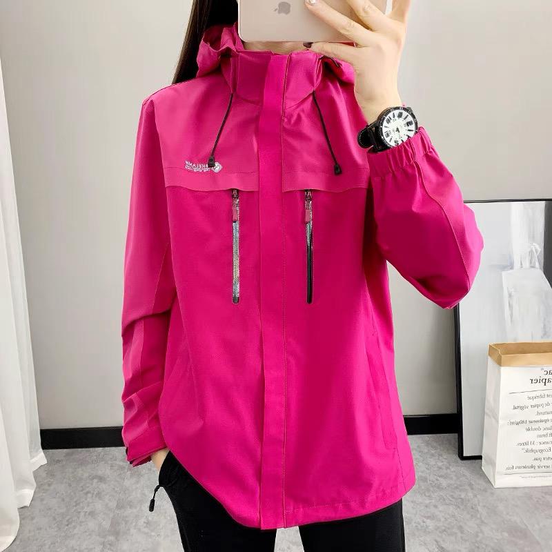 アウトドア スポーツ 上着 レディース メッシュ 裏地 ジャケット 通気性 快適 高い 春先 秋 フード ジャケット 防水 登山 ジャケット カラー ブロック 韓国 ウィンドブレーカー