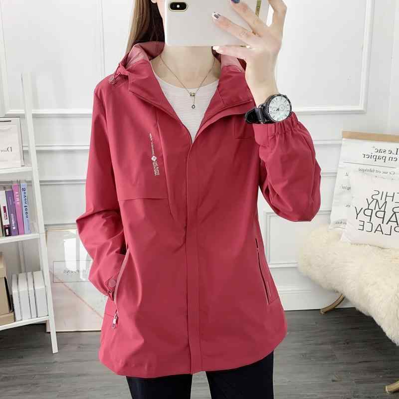 アウトドア スポーツ 上着 レディース 韓国 春秋 ジャケット メッシュ 裏地 レングス ウエスト 薄手 涼..