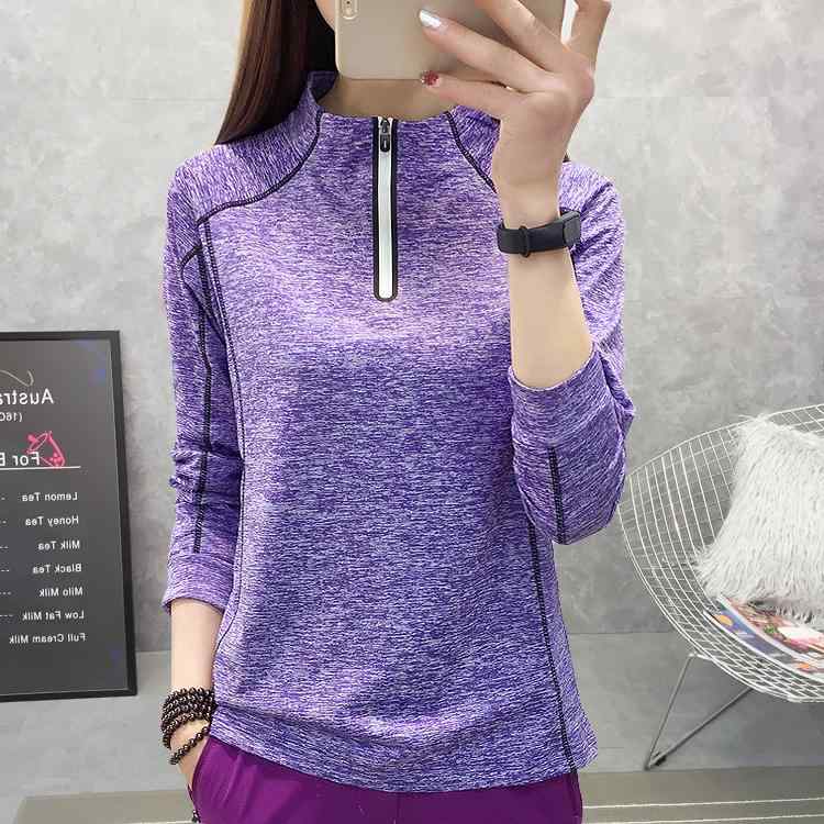 スポーツウェア レディース おしゃれ フィットネス ジム アウトドア 運動 速乾 服 春夏 スタンドカラー 長袖 Tシャツ 薄手 涼しい ストレッチ 通気性 快適 シャツ ランニング Tシャツ