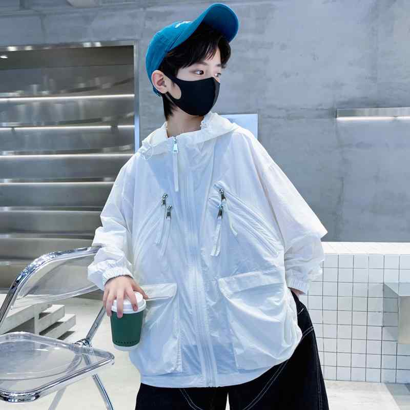 薄手 涼しい アウター 男の子 ジャンパー 夏 おしゃれ 日焼け防止 子供 通気性 快適 日焼け防止